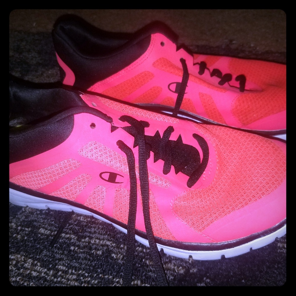 Champion hot pink running shoes